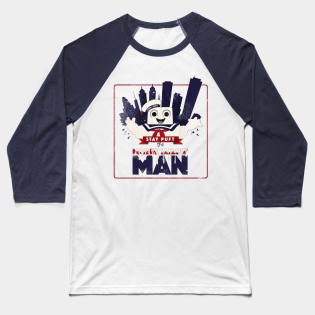 The Marshmallow Man Baseball T-Shirt by mycool